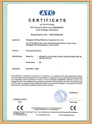 Spring machine certification